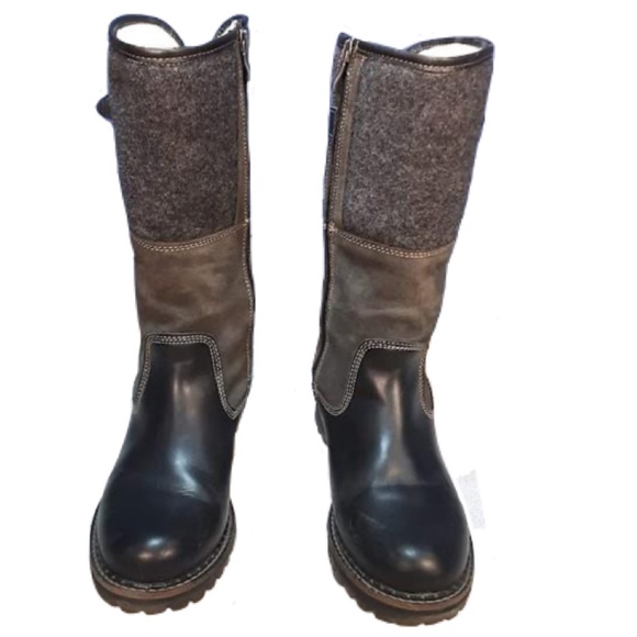 Tamaris Mid Calf Wool/Leather Boots - Picture 3 of 14